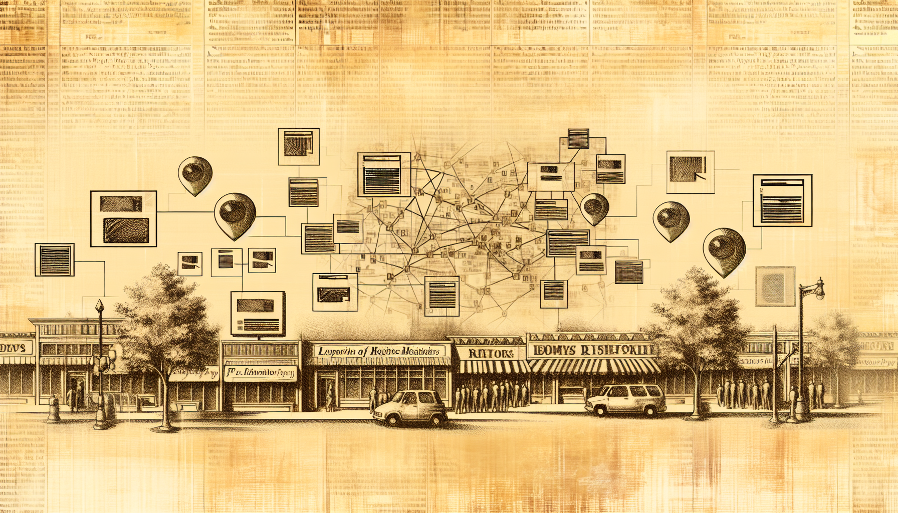 Vintage pen-and-ink illustration about seo - Unlocking Local SEO: Boost Your Small Business Visibility