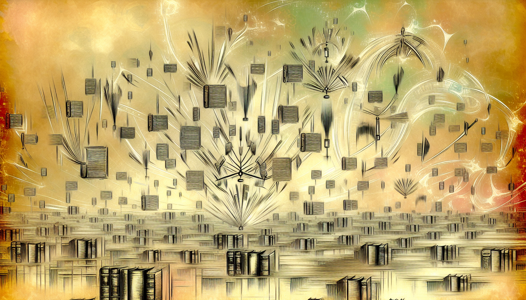 Vintage pen-and-ink illustration about education - Mastering Digital Literacy for the Modern Learner