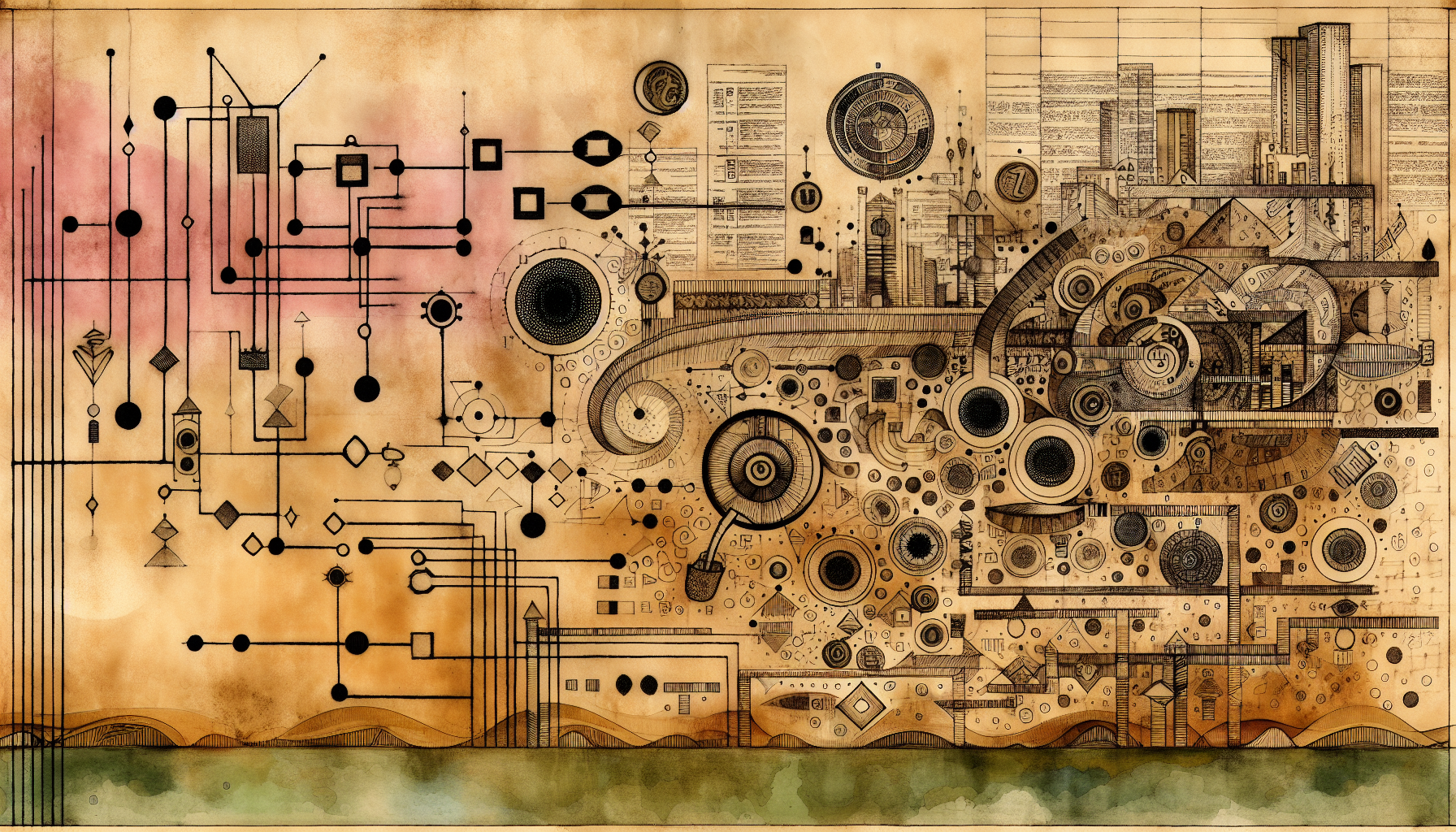 Vintage pen-and-ink illustration about business - Freelancing Finances: Master the Money Maze