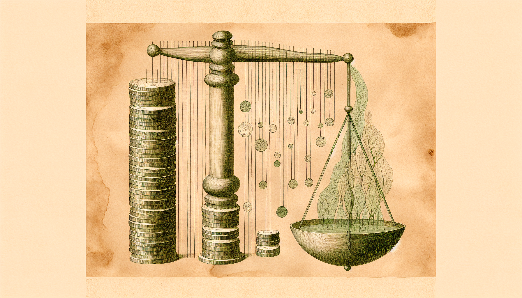 Vintage pen-and-ink illustration about business - Mastering Cash Flow: Essential Tools for Small Biz