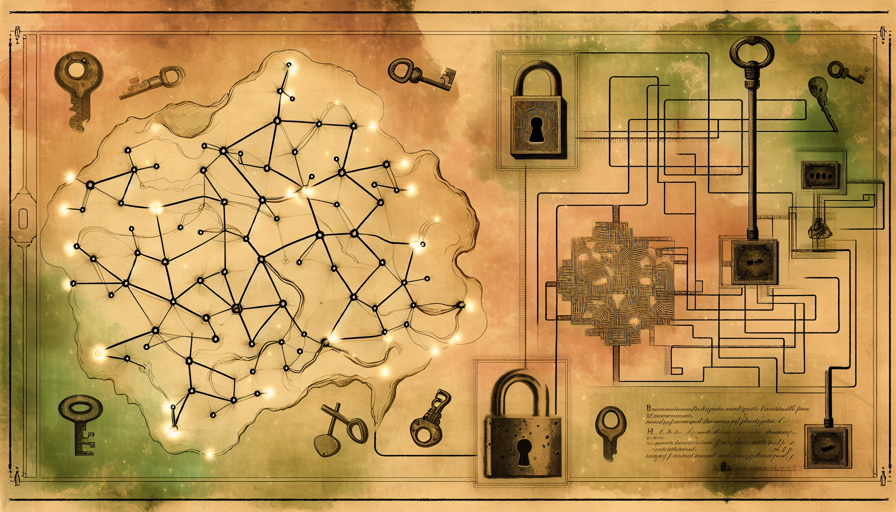 Vintage pen-and-ink illustration about security - Digital Footprints: Secrets Your Metadata Reveals