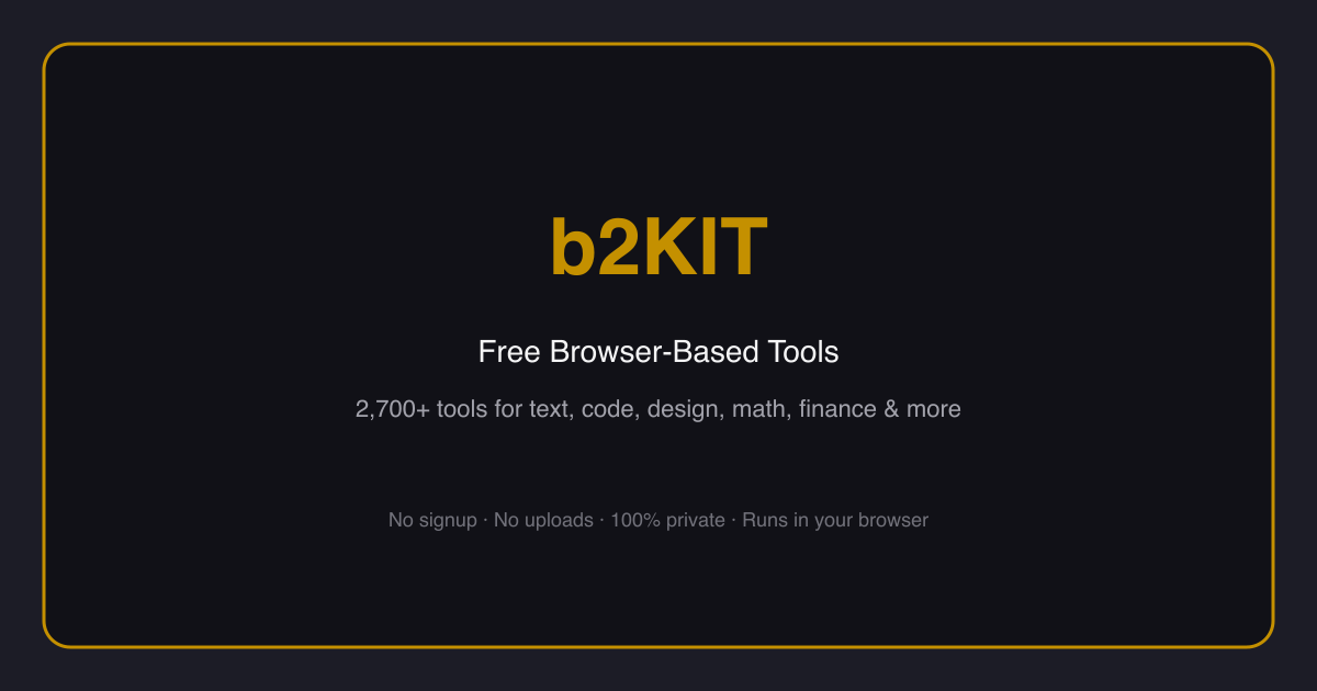 b2KIT free browser tools
